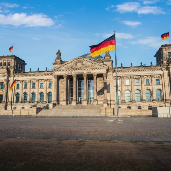 German Parliament (Bundestag) - Reichstag Building with German F